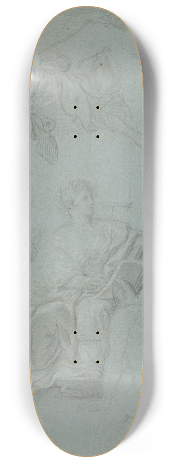 Anton Raphael Mengs - The Triumph of History over Time 8.25 inch art skate deck
