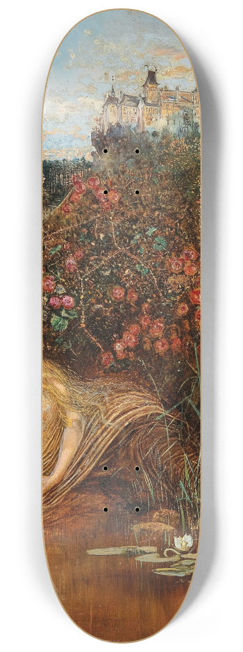 Anton Romako - A Kamptal Nymph under a Rose Hedge 8.25 inch art skate deck