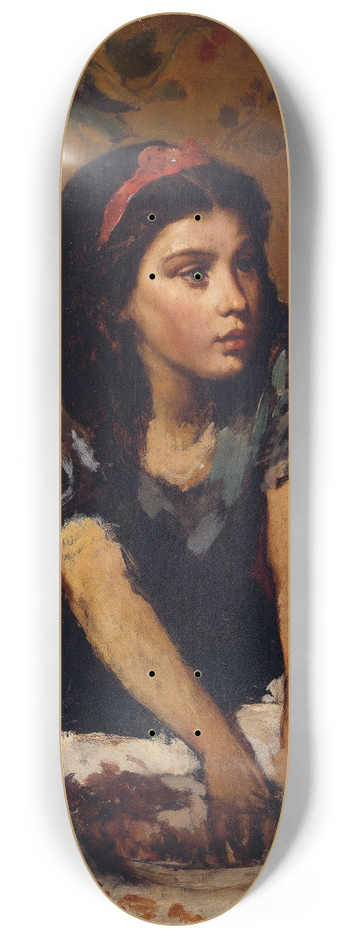 Anton Romako - Naschendes Mdchen 8.25 inch art skate deck