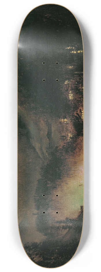 Anton Romako - Wildbad Gastein am Abend (bei bengalischer Beleuchtung) 8.25 inch art skate deck