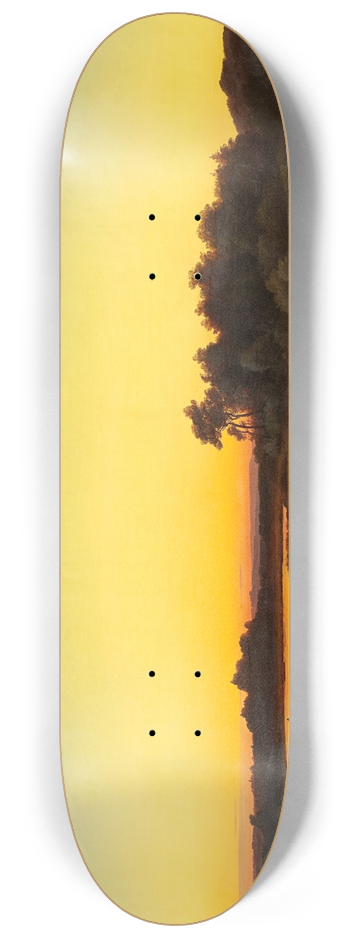 ANTON ZWENGAUER - Landscape with Deer at Sunset 8.25 inch art skate deck