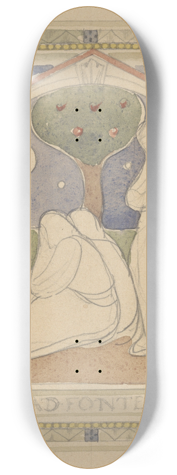 Antoon Derkinderen - Ad Fontes 8.25 inch art skate deck