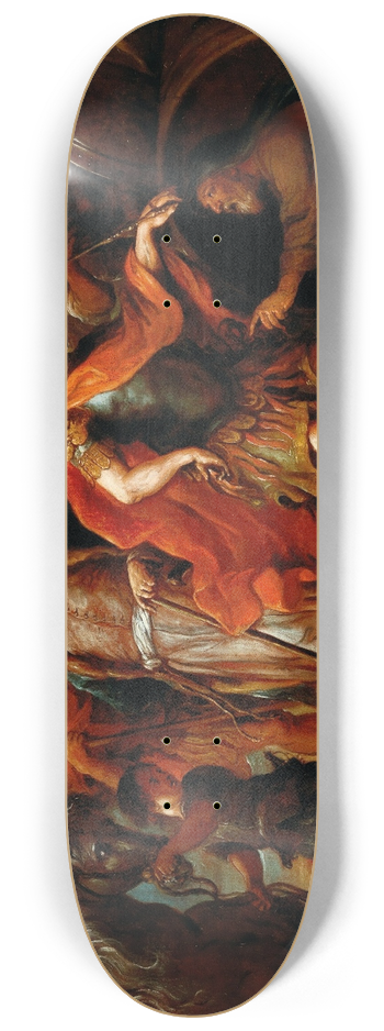 Antwerp School - Diogenes and Alexander the Great 8.25 inch art skate deck