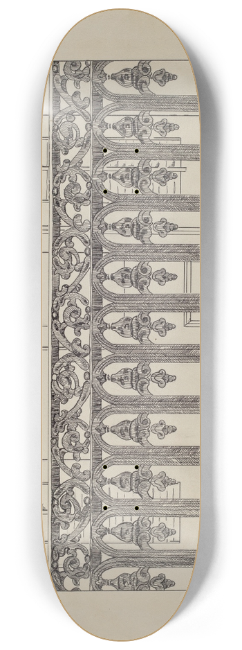 Arelia Arbo - Cast Iron Balcony Rail 8.25 inch art skate deck