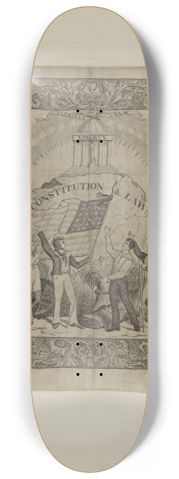 Arlene Perkins - Printed Textile (Historical) 8.25 inch art skate deck