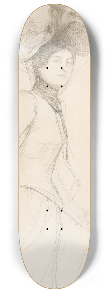 Armand Point - Parisienne (Portrait of Hlne Linder) 8.25 inch art skate deck