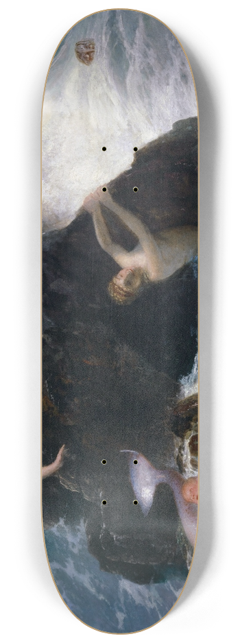 Arnold Bcklin - Play of the Nereides 8.25 inch art skate deck