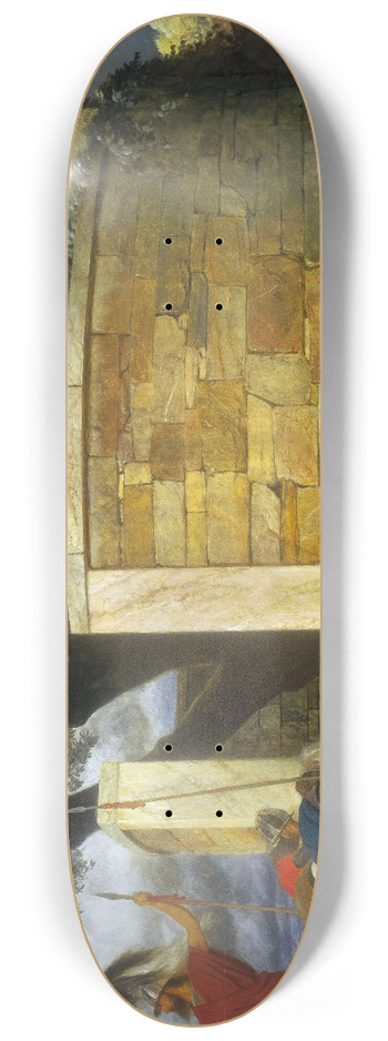 Arnold Bcklin - The Sanctuary of Hercules 8.25 inch art skate deck