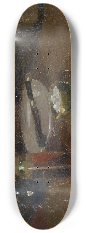Arnold Fiechter - Still Life With Plate And Bottle 8.25 inch art skate deck