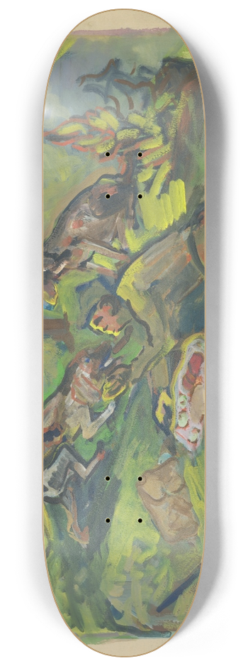 Arnold Peter Weisz-Kubnan - Hunting Motif 8.25 inch art skate deck