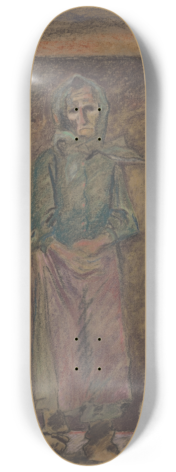 Arnold Peter Weisz-Kubnan - Old Woman 8.25 inch art skate deck