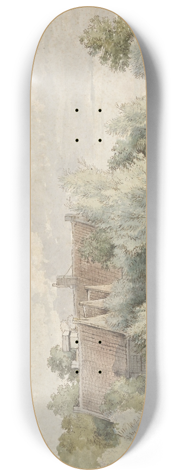 Arnoldus Johannes Eymer - Huis tussen bomen 8.25 inch art skate deck