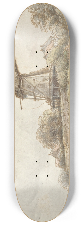 Arnoldus Johannes Eymer - Molen op stadswal 8.25 inch art skate deck