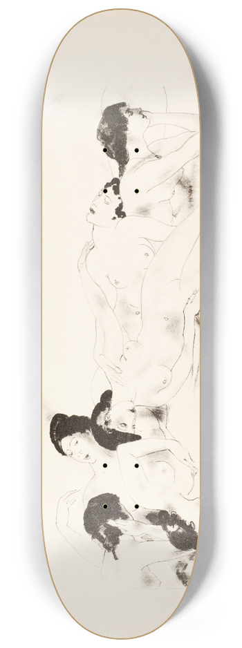 Arthur Bowen Davies - Flowers 8.25 inch art skate deck