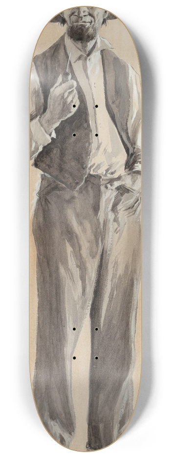 Arthur Burdett Frost - Man Standing with Pipe 8.25 inch art skate deck