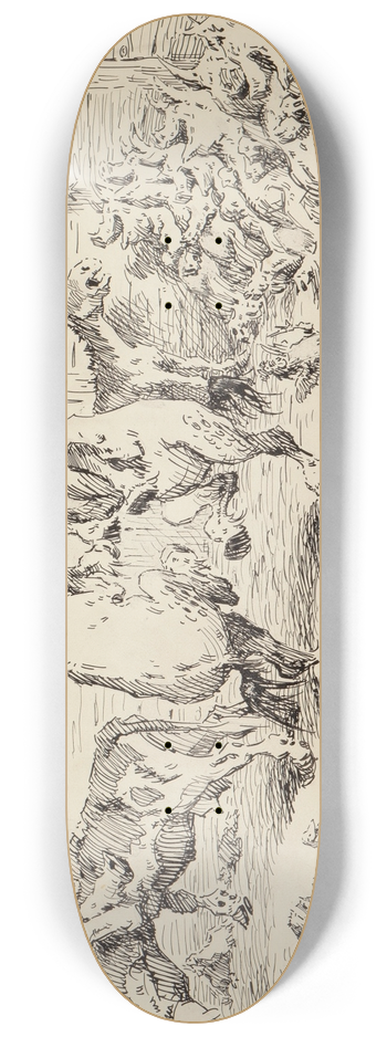 Arthur Burdett Frost - The Morning After The Night Before 8.25 inch art skate deck
