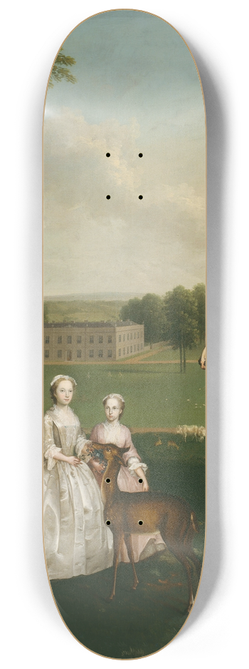 Arthur Devis - Thomas Lister and Family at Gisburne Park 8.25 inch art skate deck