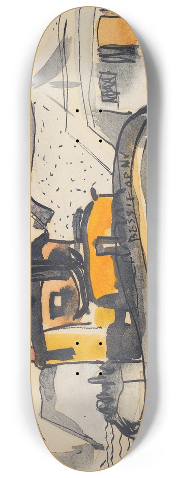 Arthur Dove - Study for The Bessie of New York 8.25 inch art skate deck