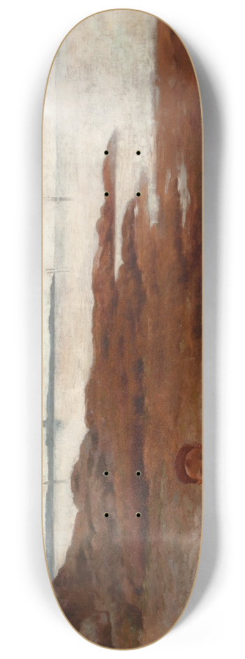 Arthur Hoeber - The Beach at Concarneau 8.25 inch art skate deck