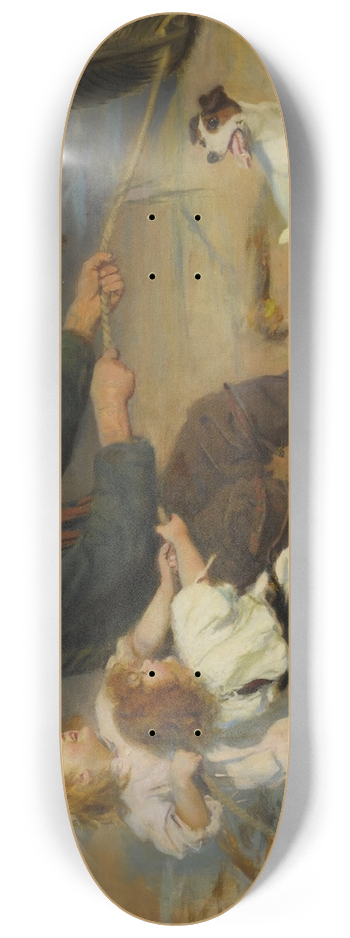 Arthur John Elsley - A Harbour Scene 8.25 inch art skate deck