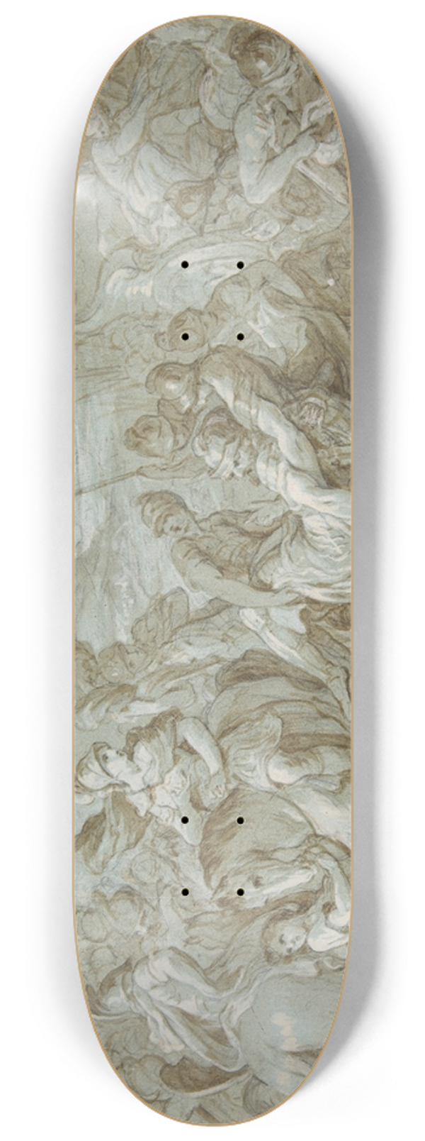 Franois Lemoyne - Alexander and Porus early 8.25 inch art skate deck
