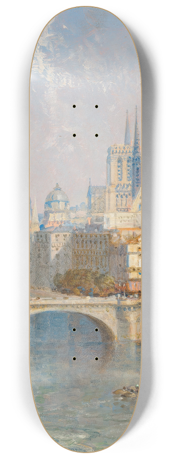 Arthur Joseph Meadows - Paris with Notre Dame 8.25 inch art skate deck