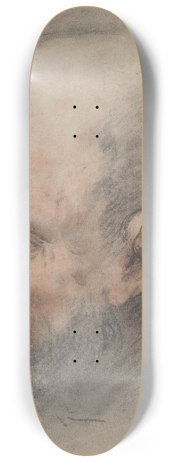 Franois Lemoyne - Head of a Bearded Man Looking Left 8.25 inch art skate deck