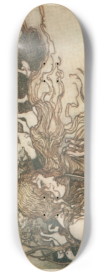 Arthur Rackham - Blow, blow, little breeze, And Conrads hat seize. 8.25 inch art skate deck