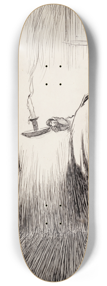 Arthur Rackham - Candlelight 8.25 inch art skate deck