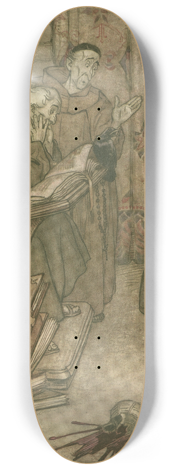 Arthur Rackham - If anyone lied, or if anyone swore. 8.25 inch art skate deck