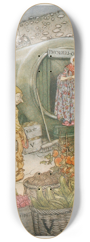 Arthur Rackham - Mr. and Mrs. Vinegar at home 8.25 inch art skate deck