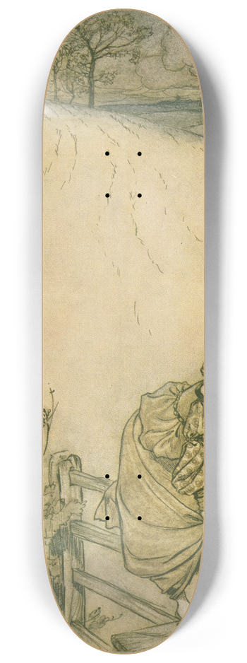 Arthur Rackham - These stiles sadly bothered Odille. 8.25 inch art skate deck