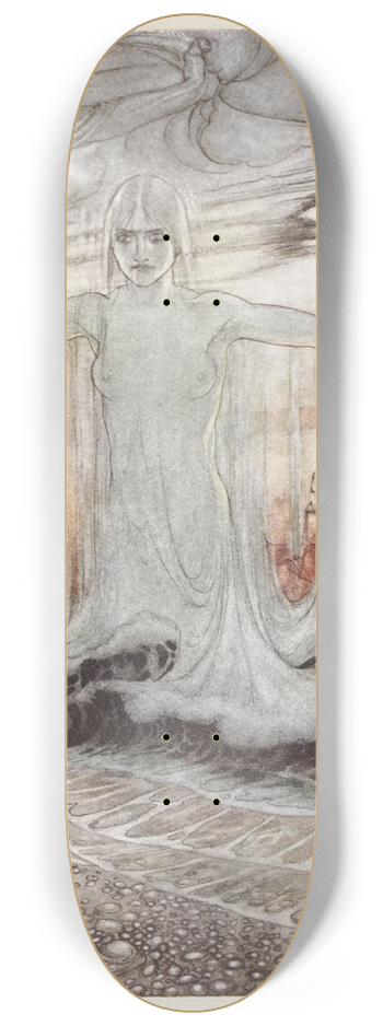 Arthur Rackham - The Shipwrecked Man and the Sea 8.25 inch art skate deck
