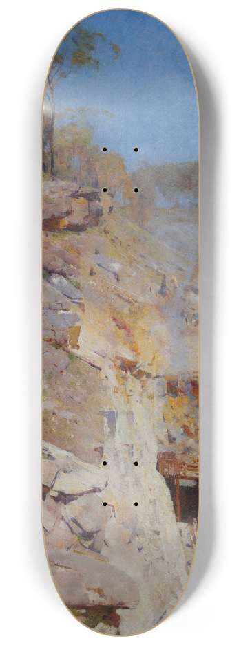 Arthur Streeton - Fires on 8.25 inch art skate deck