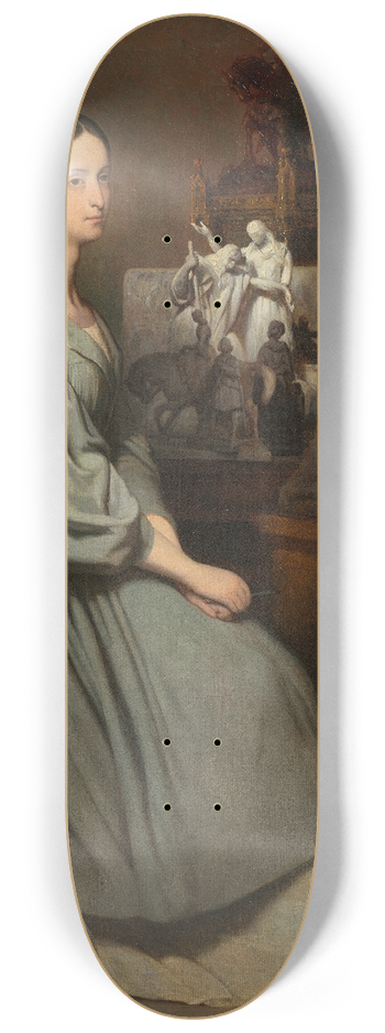 Ary Scheffer - Princess Marie dOrlans in Her Studio 8.25 inch art skate deck