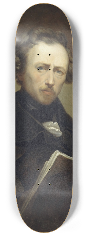 Ary Scheffer - Self Portrait at the age of 43 8.25 inch art skate deck