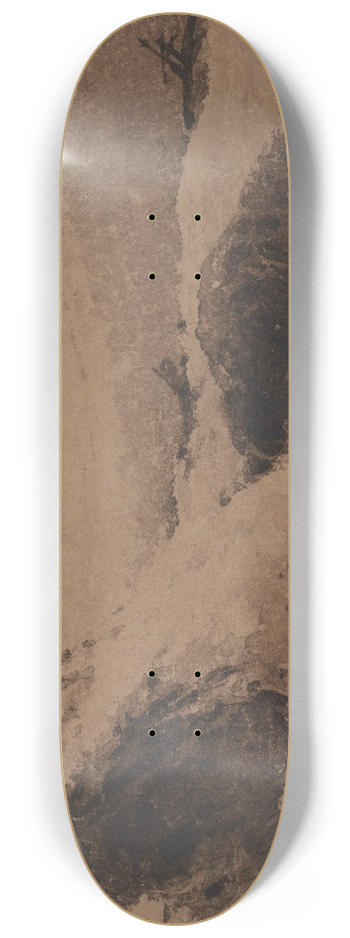 Franois Louis Thomas Francia - Wrecked Ship in a Stormy Sea 8.25 inch art skate deck