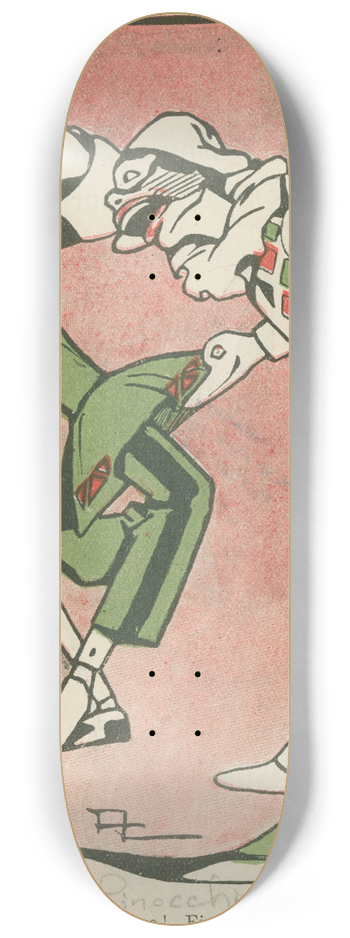 Attilio Mussino - Good news, brother mine! Fire Eater has sneezed 8.25 inch art skate deck