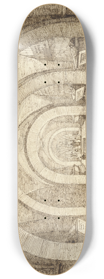 Franois-Marius Granet - Interior of the Tomb of Louis Phillippe and the Orlans Family 8.25 inch art skate deck