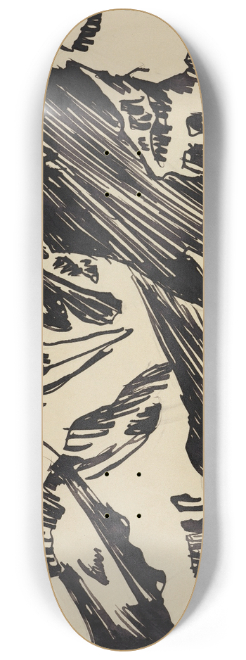August Babberger - Berglandschaft im Bergell. 8.25 inch art skate deck
