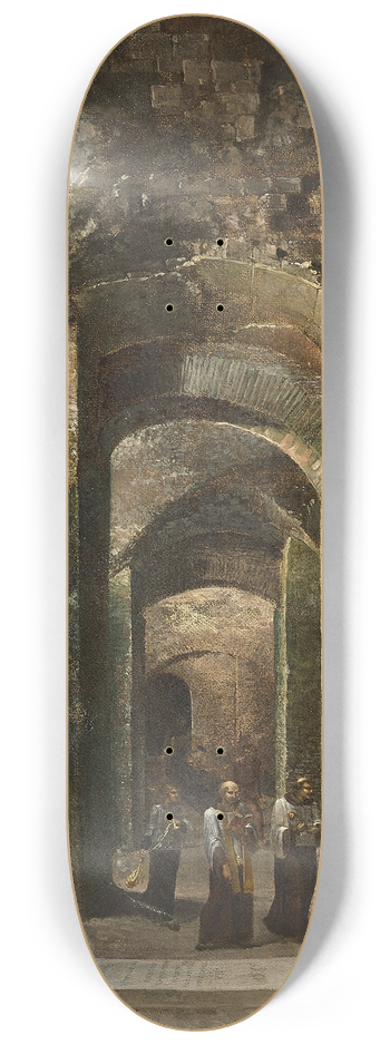 Franois-Marius Granet - Procession dans la crypte de San Martino ai Monti  Rome 8.25 inch art skate deck