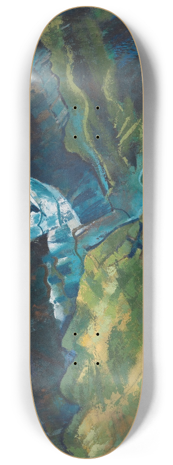 August Babberger - Kuhherde im Hochgebirge 8.25 inch art skate deck