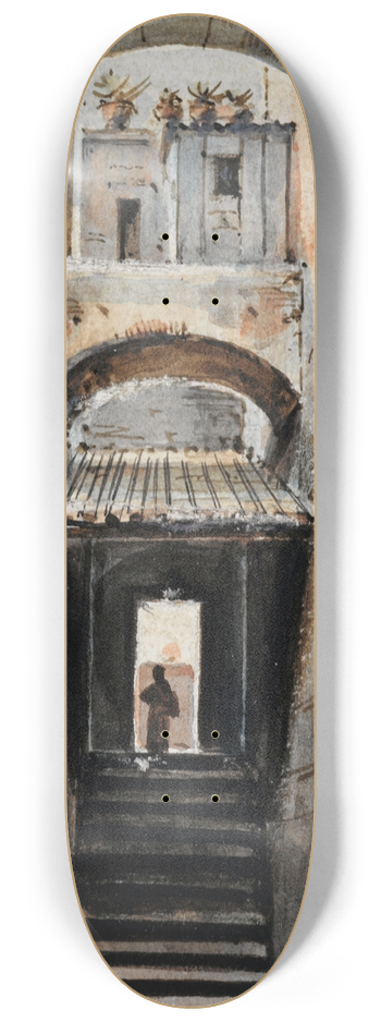 Franois-Marius Granet - Une rue sous les votes 8.25 inch art skate deck