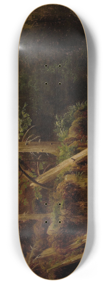 August Cappelen - Landscape Study with decaying Trees 8.25 inch art skate deck