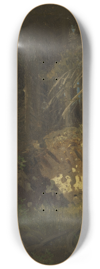 August Cappelen - Landscape Study with Decaying Trees 8.25 inch art skate deck