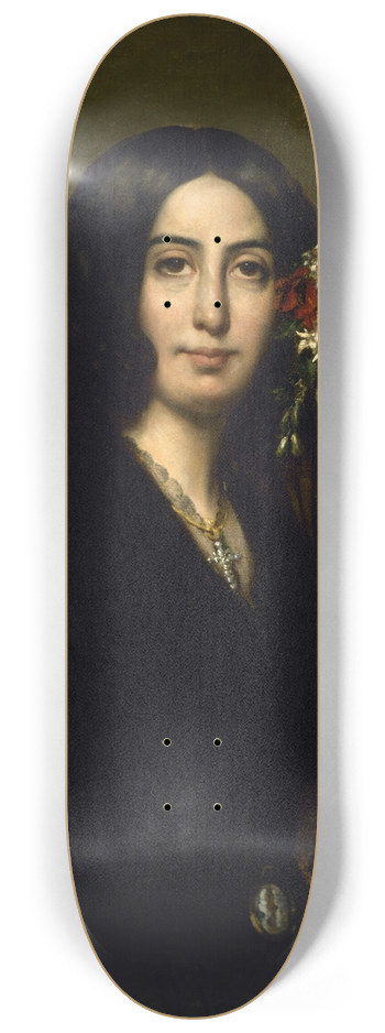 Auguste Charpentier - Portrait de George Sand 8.25 inch art skate deck