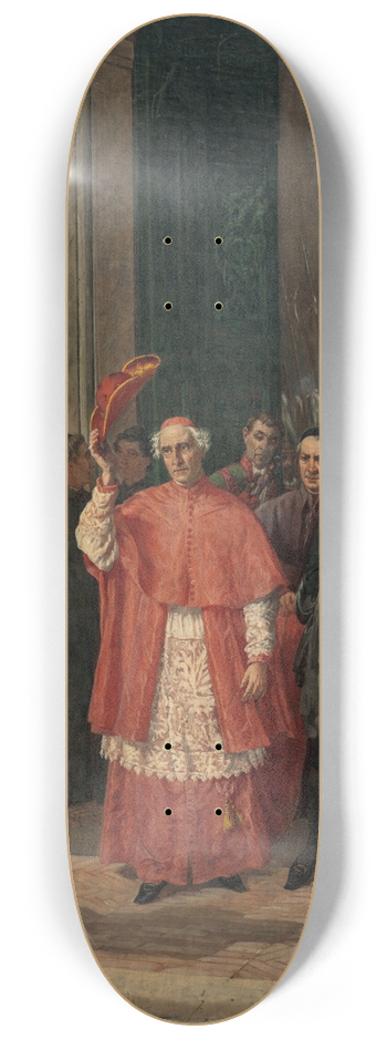 Auguste Dutuit - Cardinaux sortant du Vatican par la porte des Suisses, aprs une audience du Saint-Pre 8.25 inch art skate deck