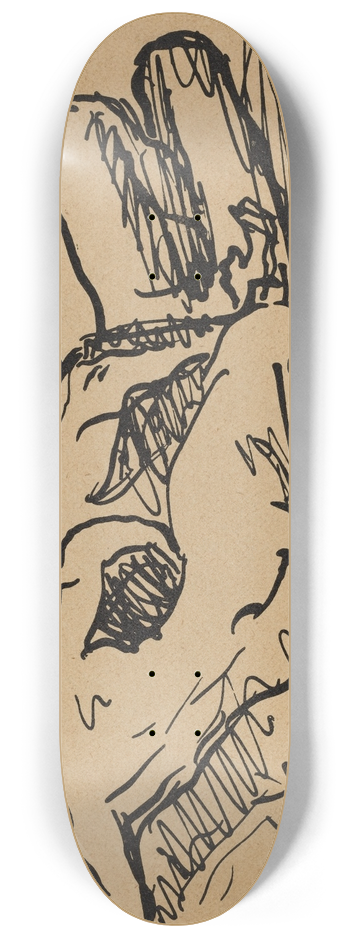Albert Weisgerber - Reclining Nude 8.25 inch art skate deck