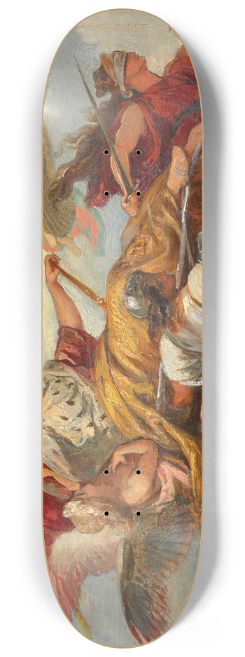 August Eisenmenger - Apotheose der Austria (Skizze zu einem Deckenbild im Neuen Rathaus) 8.25 inch art skate deck