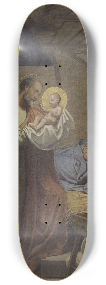 Auguste Jean-Baptiste Leloir - The Holy Family 8.25 inch art skate deck